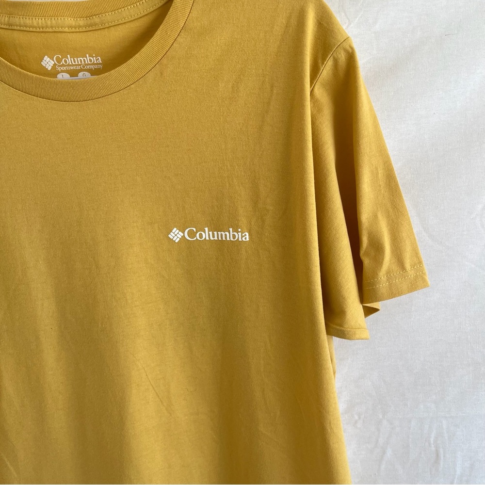 Columbia Graphics “Greater Outdoor Gear” NWTShort SleeveT-ShirtYellow Size Large - Picture 5 of 8